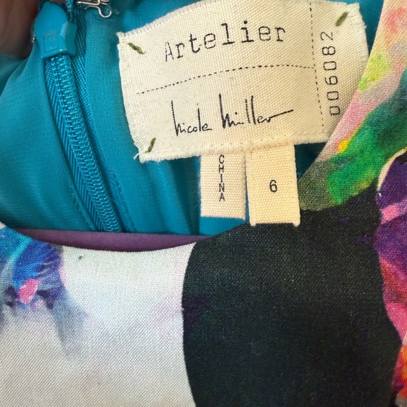 Artelier Nicole Miller Abstract Print Dress - Picture 3 of 4